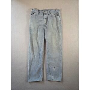 Vintage Levis 519 Corduroy Pants Mens 36x30 Fits 35x29 Blue Straight Made USA